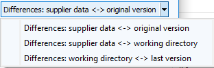 Dialog SmartImport für Lieferantenprojekte, Unterschiede anzeigen
