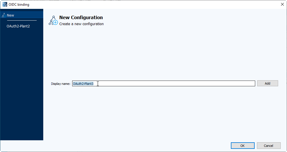 OIDC binding New Configuration