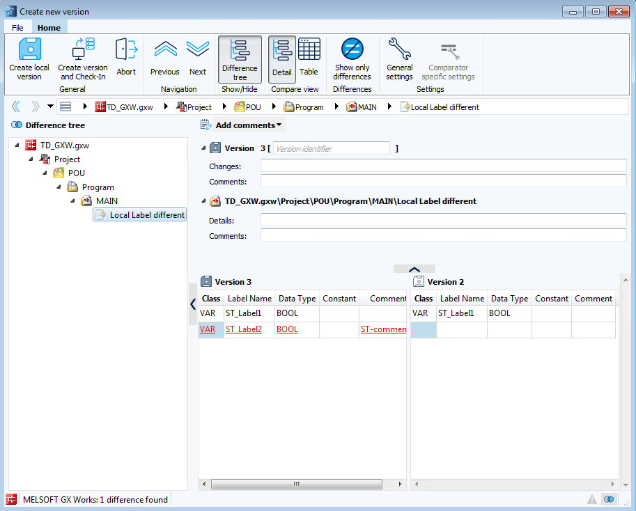 Abbildung: GXWorks2 Vergleich