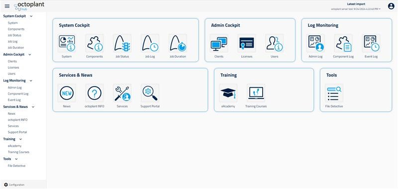 Abbildung: octoplant hub GUI