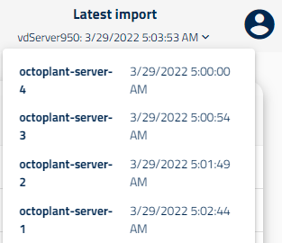 Abbildung: Dropdownmenü Letzter Import