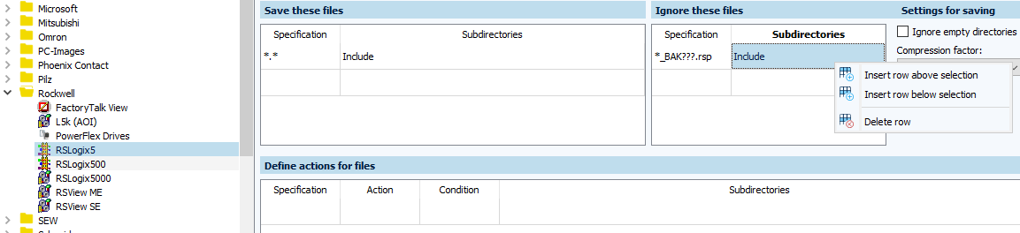Abbildung: Modul Komponententypeneditor, _BAK???.rsp-Dateien sichern