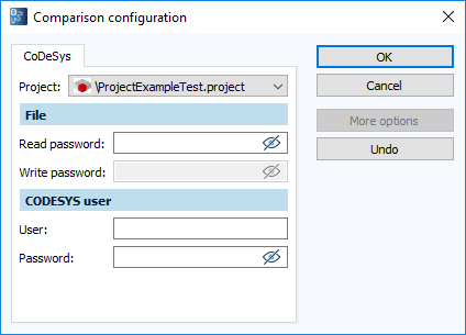 Figure: Comparison configuration dialog