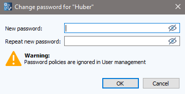 Figure: Change password dialog