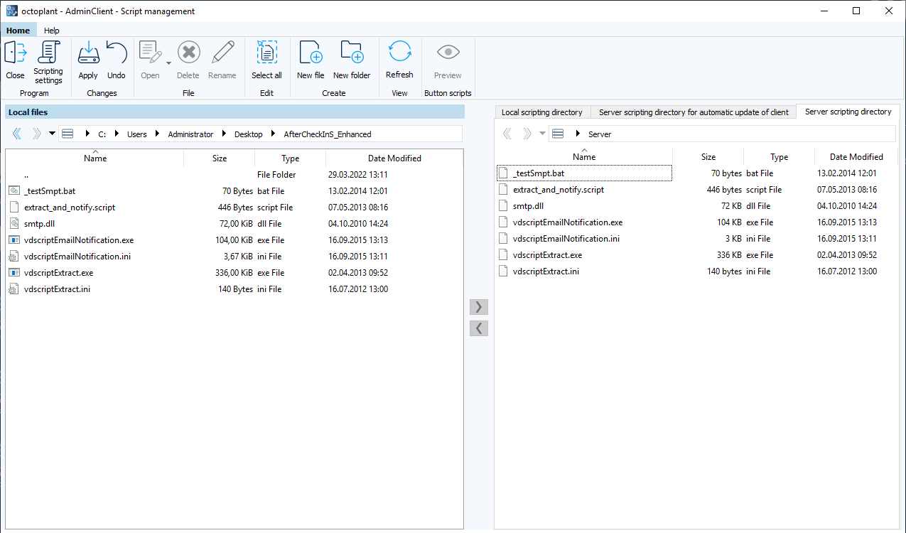 Figure: Script management module