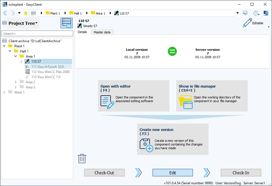 Figure: EasyClient, user interface