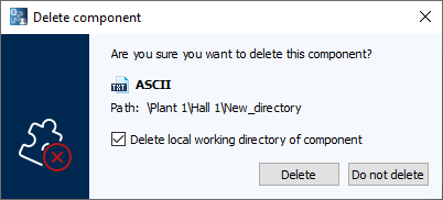 Figure: Delete component dialog