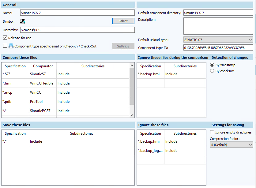 Figure: Component type details dialog, Simatic PCS 7