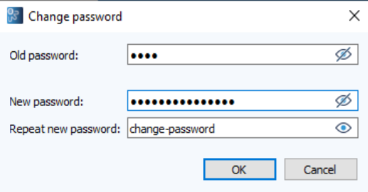 Figure: Change password dialog