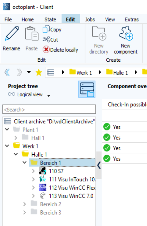 Figure: Working method Create new component