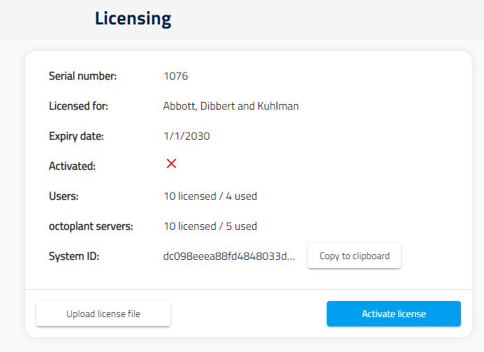 Figure: Licensing module