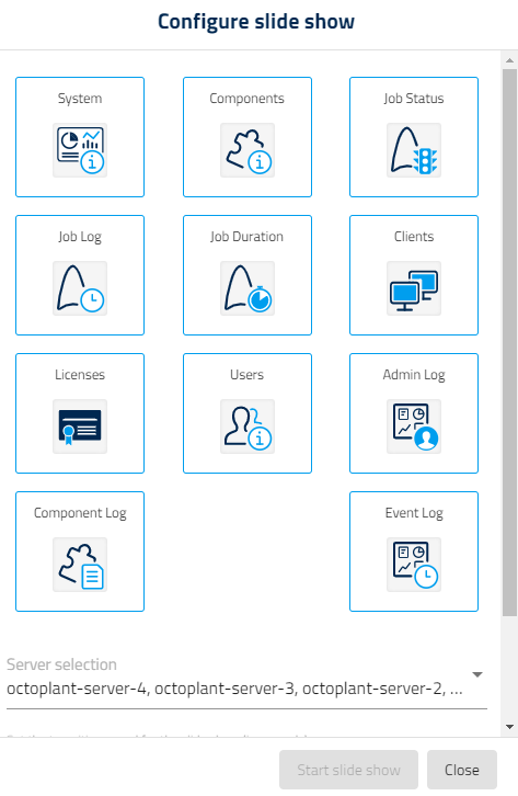 Figure: Configure slideshow dialog