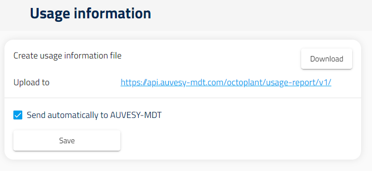 Figure: Usage information module