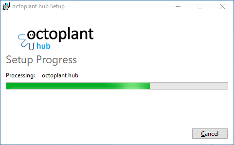 Figure: Installation wizard, octoplant hub