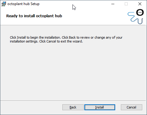 Figure: octoplant hub Setup, Ready to install