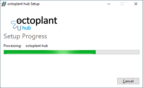 Figure: octoplant hub Setup, Uninstallation processing