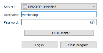 Figure: Login dialog