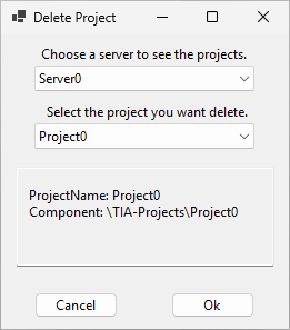 Figure: Delete project