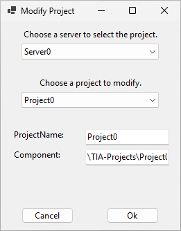 Figure: Modify project