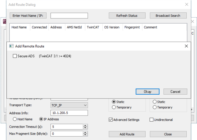 Figure: Encryption settings