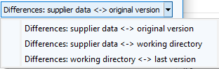 Figure: SmartImport dialog for supplier projects, show differences