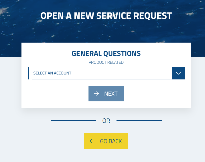 Figure: Open a new service request