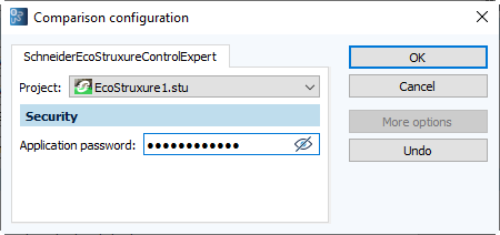 Imagen: Diálogo de configuración de comparación