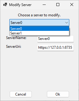 Imagen: Modificar servidor