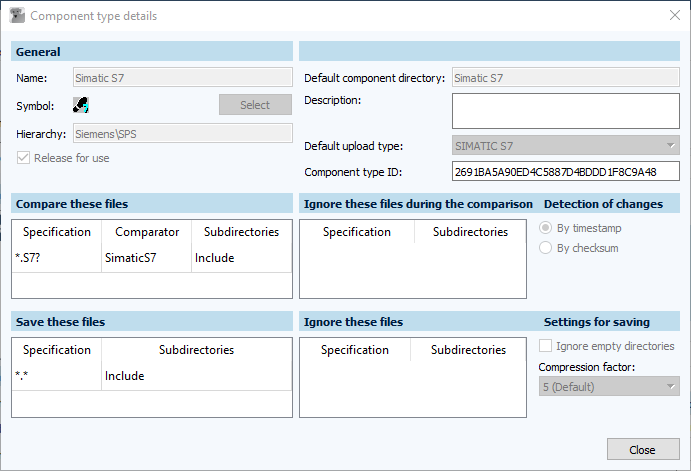 Abbildung: Dialog Komponententypendetails, Simatic S7