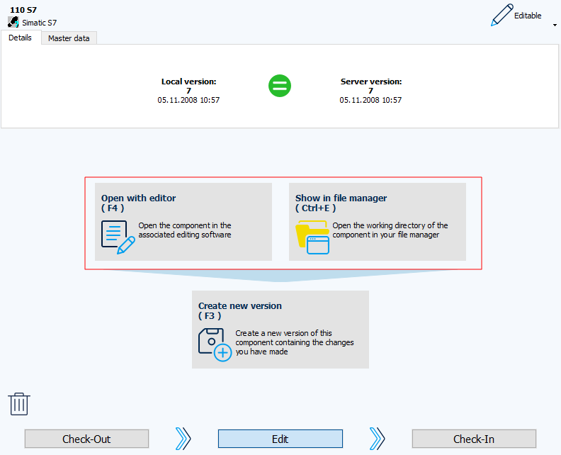 Figure: Workspace, Edit view