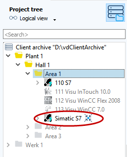 Figure: Project tree, Multi-User editing displayed