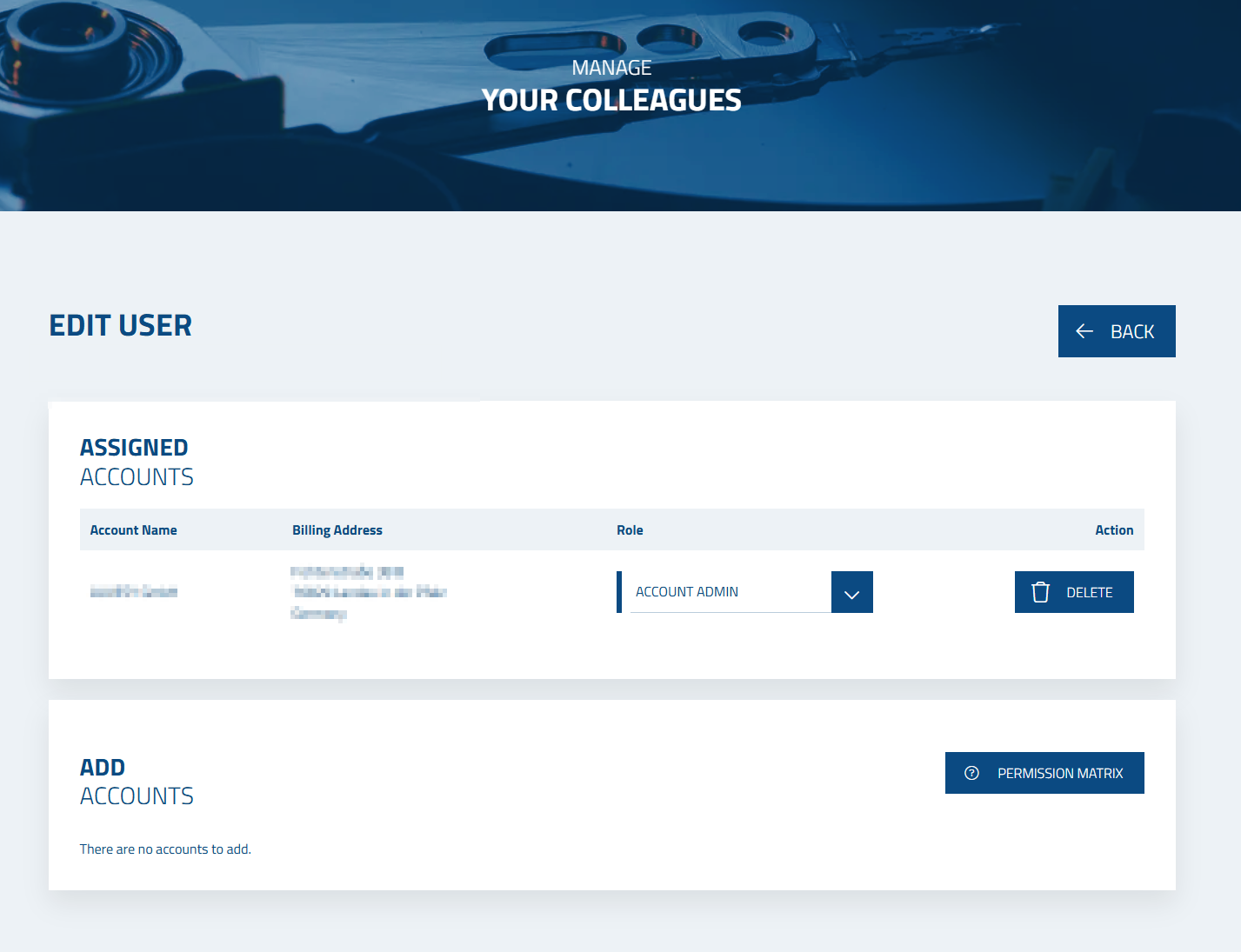 Figure: Edit user page