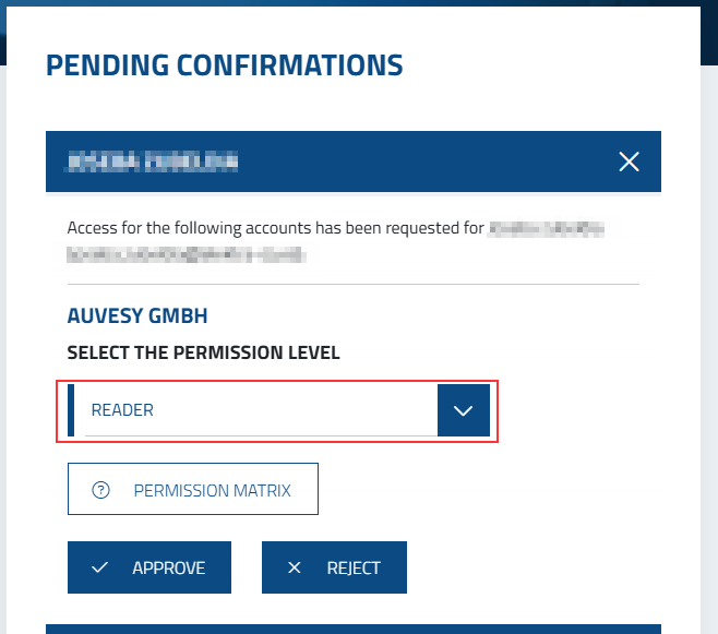 Figure: Pending confirmations dialog