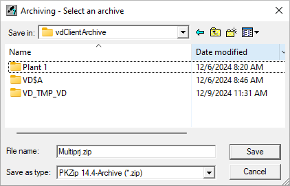 Figure: SIMATIC Manager, Dialog Archive - Select an archive