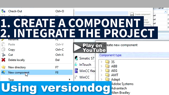 How to create a new versiondog component
