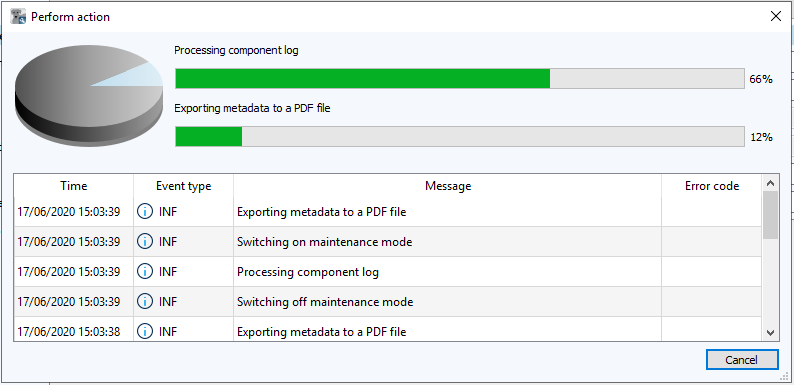 Figure: Perform action dialog