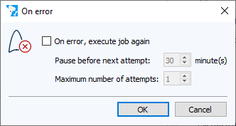 Figure: Error dialog