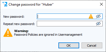 Figure: Change password dialog