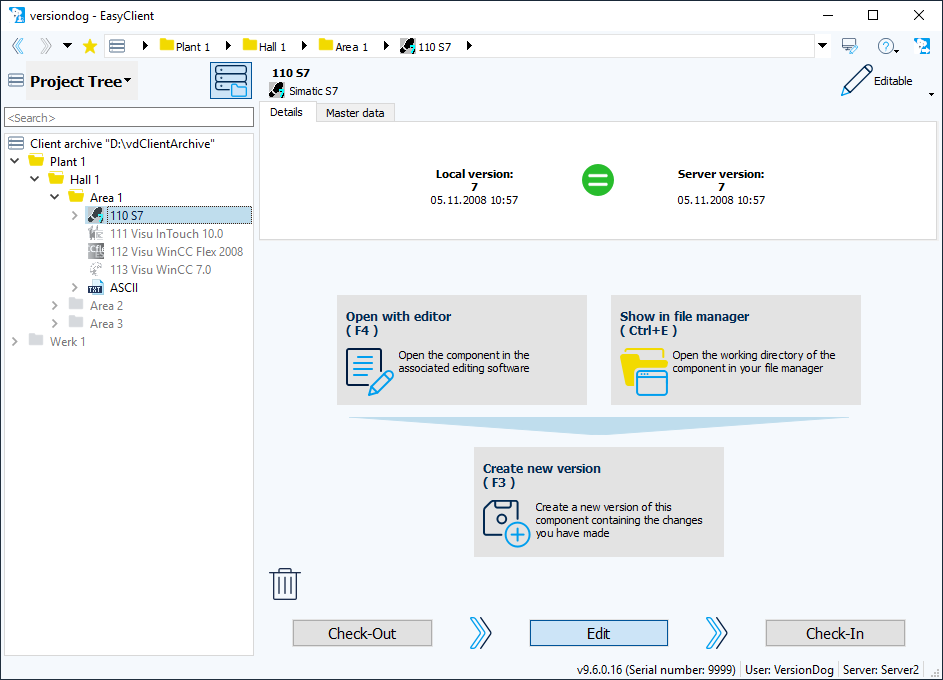 Figure: EasyClient, user interface