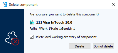 Figure: Delete component dialog