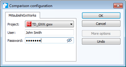 Figure: Comparison configuration dialog