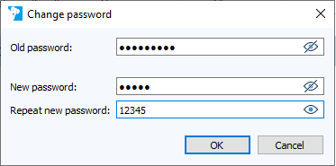 Figure: Change password dialog