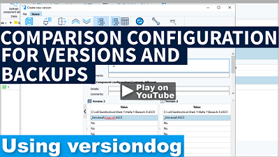 Comparison configuration in versiondog