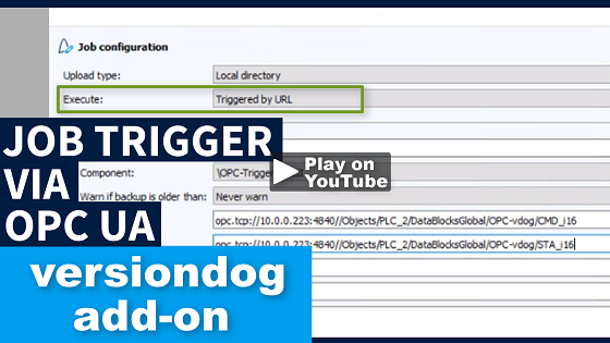 Figure: Job trigger via OPC UA